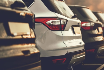 car dealership having SUV cars