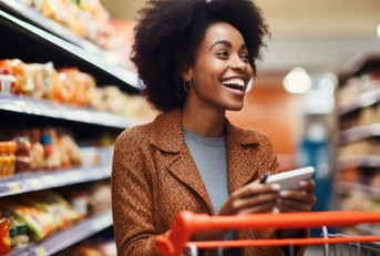 woman shopping at the grocery store