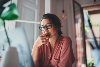 Woman opening a bank account