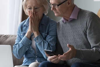 senior couple shocked after getting fraud