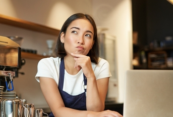 looking curious and thinking