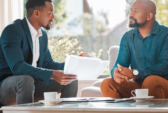 african american man consulting finance advisor