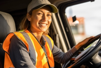 A female delivery driver