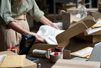 Packing an item for sale