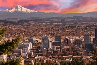 beautiful vista of portland oregon