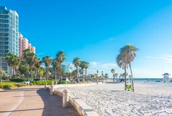 florida clearwater beach with white sand