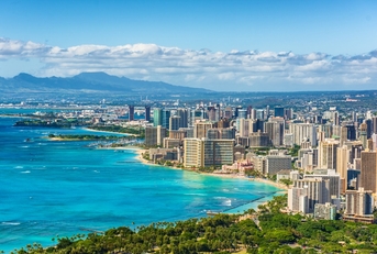 honolulu city from diamond head lookout