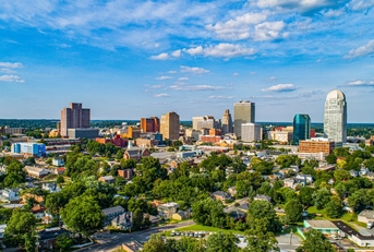 downtown winston salem north carolina skyline