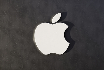 three-dimensional apple logo