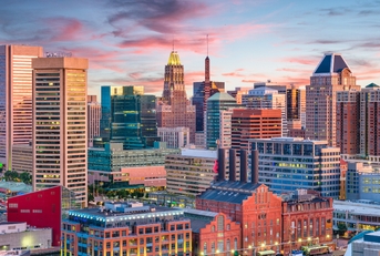 baltimore maryland usa skyline