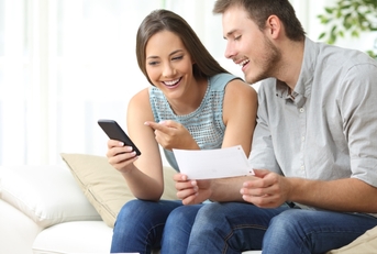 A woman referring her friend to her bank 