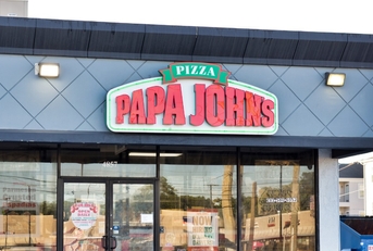 Papa John's pizza storefront in Houston