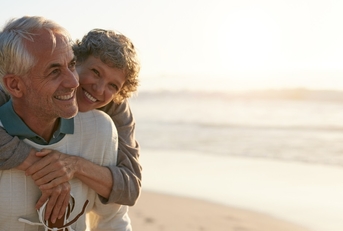 senior couple having fun