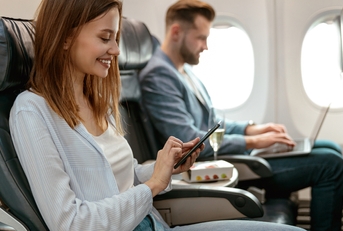 using mobile phone in airplane