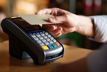 customer using credit card