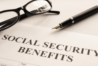 social security benefits form at table
