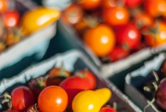 cherry tomatoes in farmers market