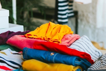 clothes for sale at swap party