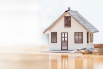 house model money coins saving concept