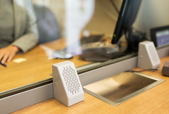 clerk at bank office