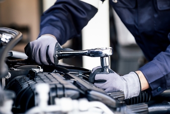 professional mechanic working