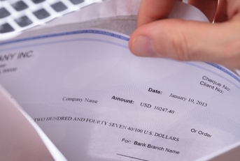 removing paycheck from the envelope