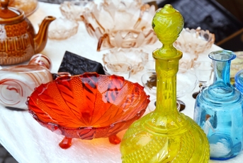 decanter jug vase at garage sale