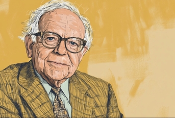 Warren Buffett Yellow Drawing