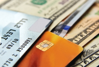 Credit cards and dollars