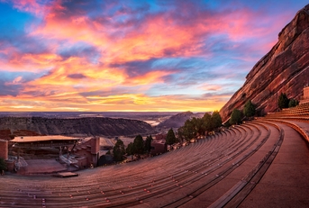 red rocks at sunrise