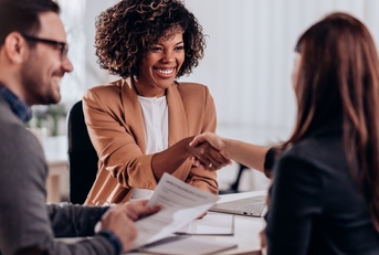 Congratulations after successful job interview