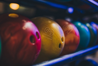 A set of bowling balls
