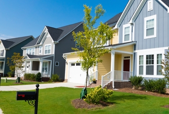 Street of residential houses