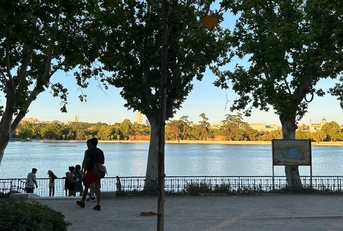 strolling around the park