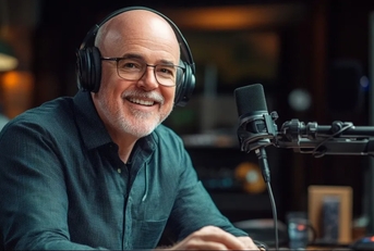 Dave ramsey in a podcast studio