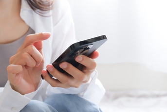 woman using a smartphone