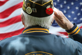 veterans saluting