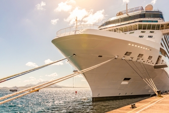 cruise ship docked in port