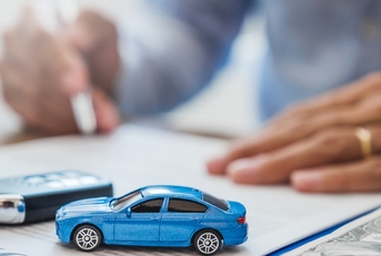 sign agreement contract insurance car concept