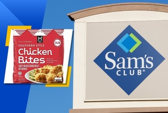 Sam's club storefront with Member's Mark Chicken Bites