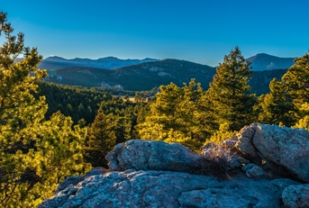 sunset over evergreen colorado
