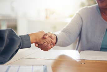 people handshake and meeting