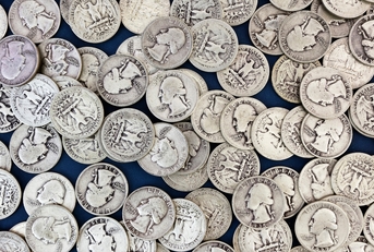 Vintage thirties silver shiny and dull