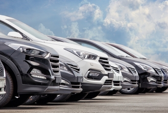 cars for sale stock lot row