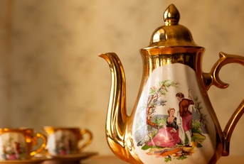 gilded porcelain teapot