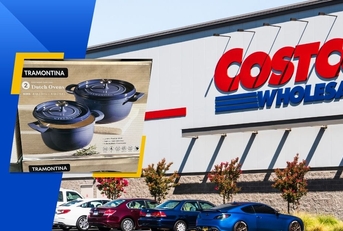 Costco store exterior and featured item