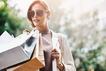 woman with shopping bags