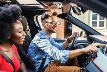 couple in car