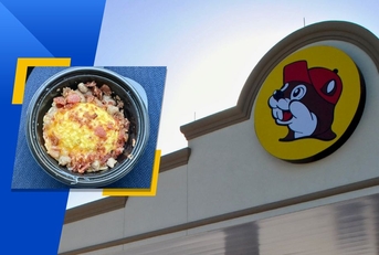 Buc-ees store exterior and featured item