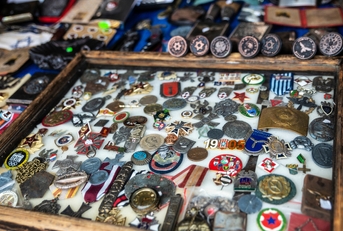 flea market in the plac nowy krakow poland 